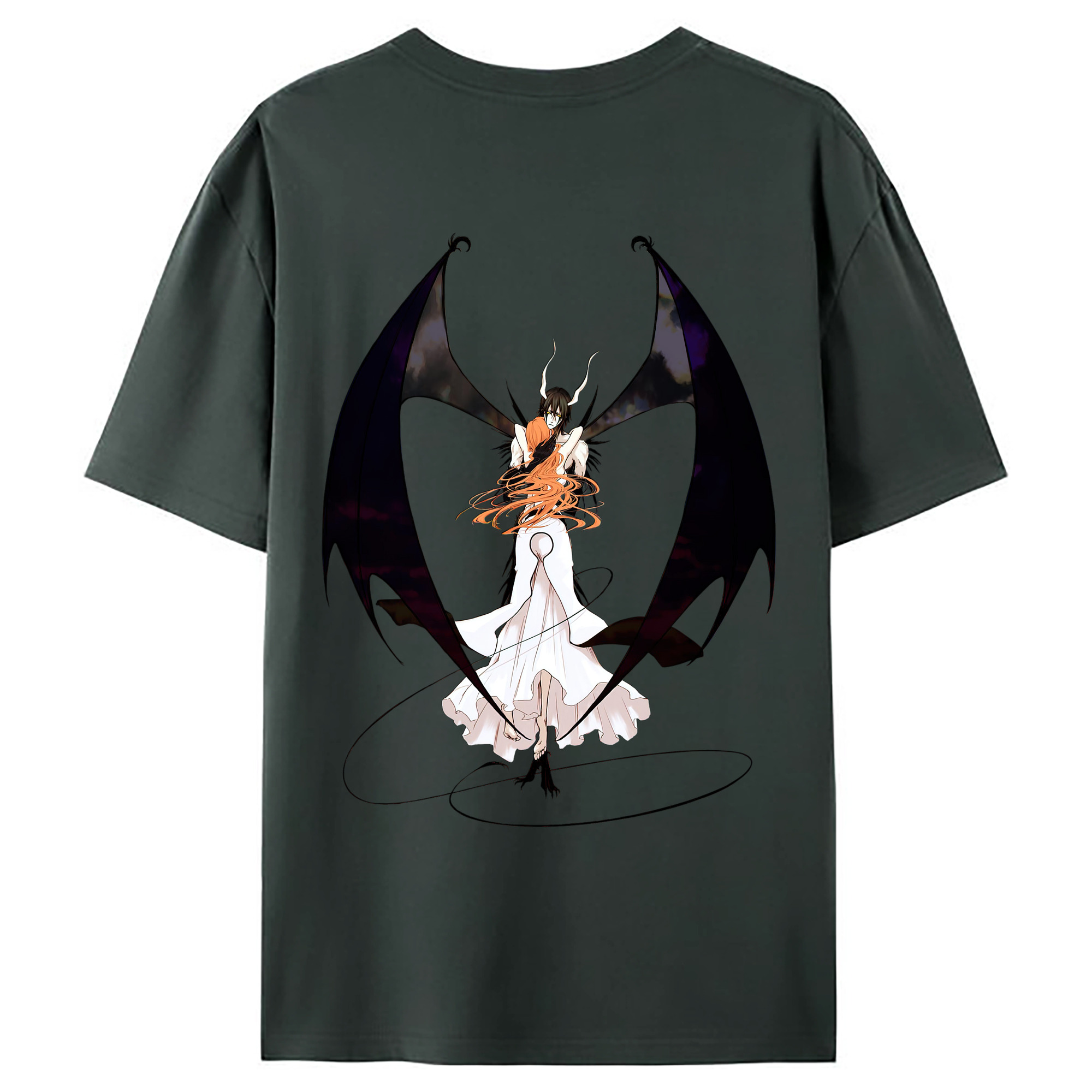 （画像用） ブリーチ ウルキオラ·シファー BLEACH Ulquiorra cifer 綿100％ メンズ半袖Tシャツ（バックプリント） 通気性